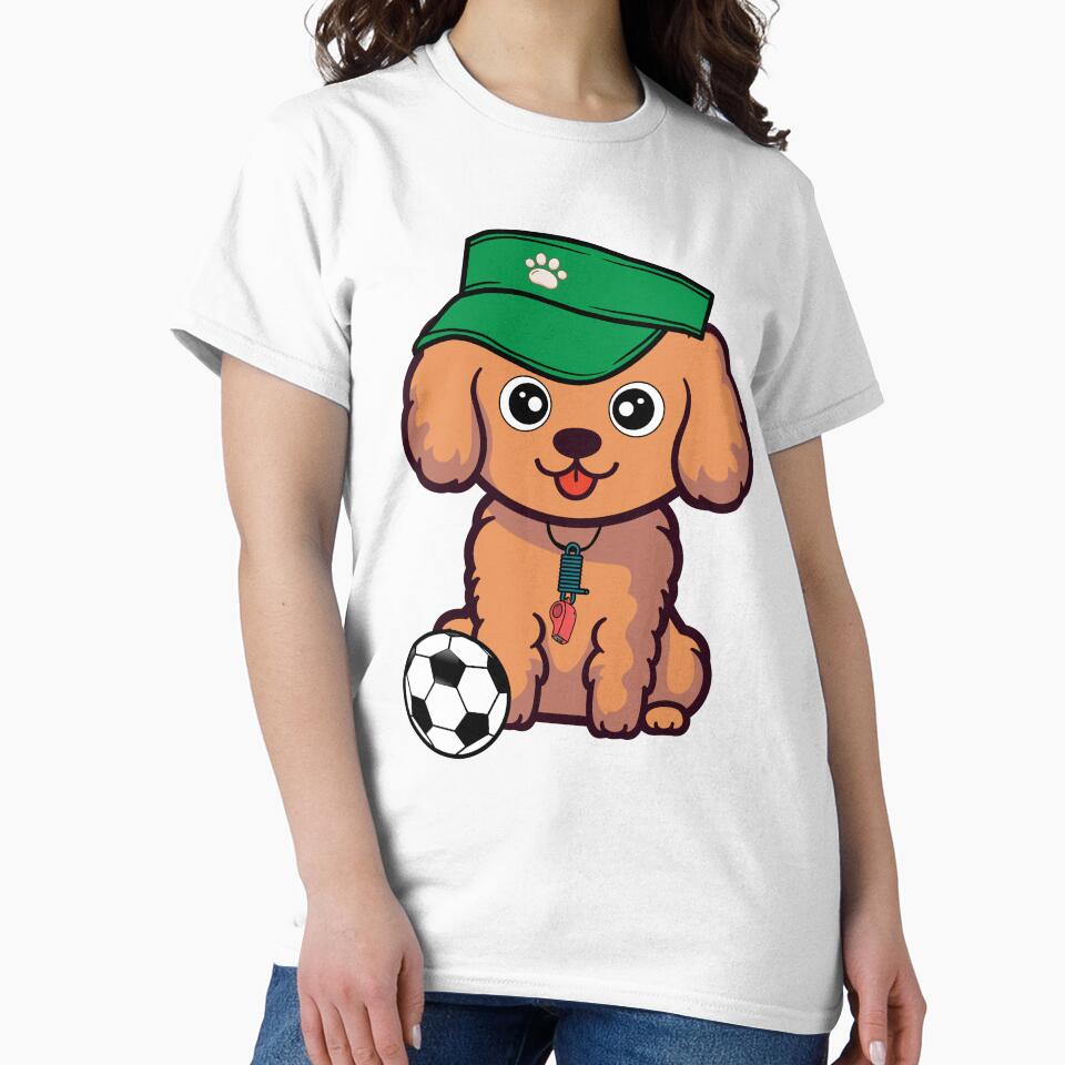Soccer Player Brown dog by Pet Station