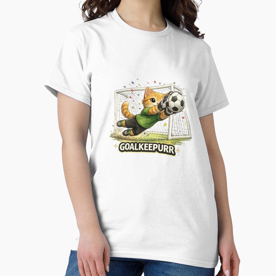 Goalkeepurr Funny Soccer Cat by RetroPop23