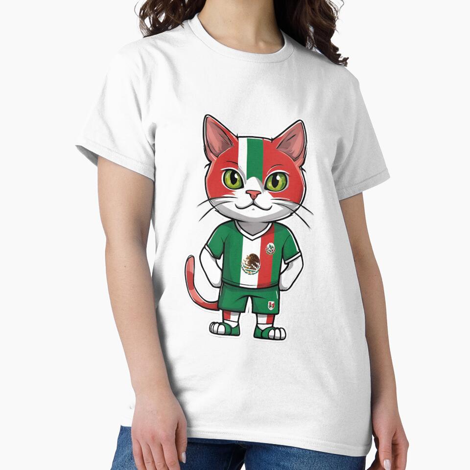 MEXICO Sports Team: a Cat wearing colours of Mexican Flag D27 by PerfectDay2Play