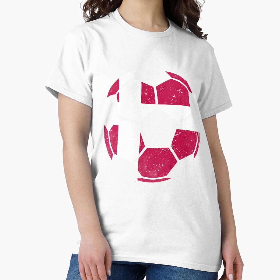 Denmark Soccer Ball Flag Jersey Danish Football Fan by EIMgraphic