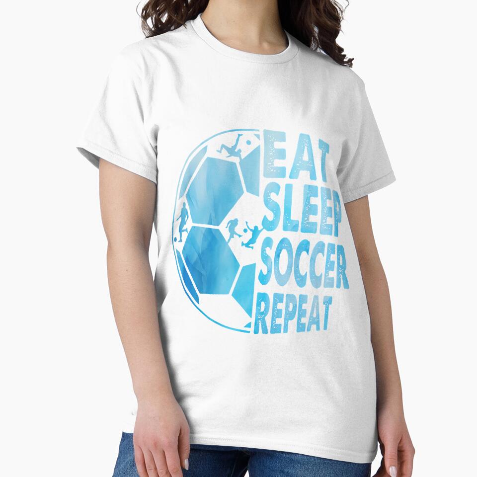 Eat Sleep Soccer Repeat For Youth Girls Boys Purple by heupelipocko