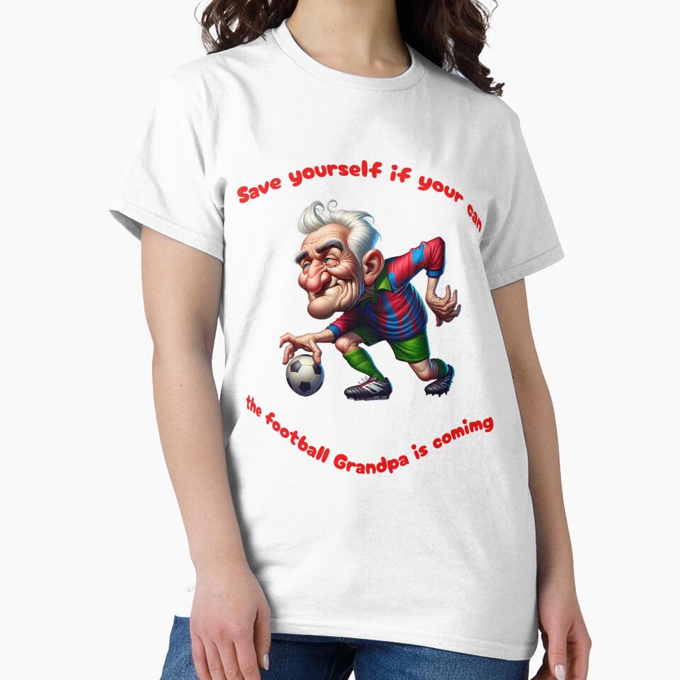 a grandpa plays football by HerbertFlenner