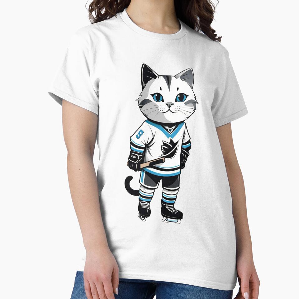 Cat playing hockey by bbigbxss