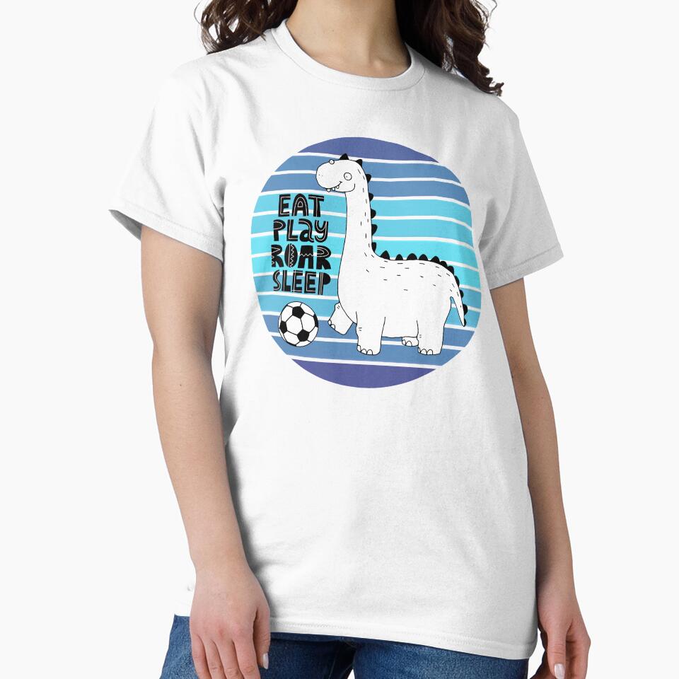 Dinosaur Eat Play Roar Sleep Soccer by ChelleCreate