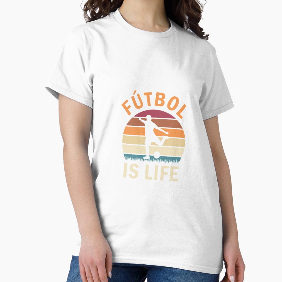 Fútbol is life football and soccer lover vintage retro sunset by AileenGoss