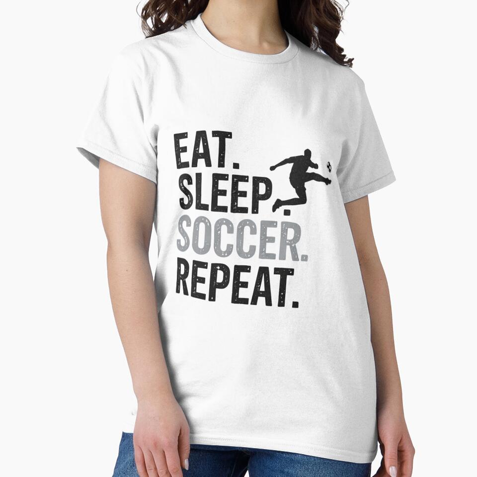 Eat Sleep Soccer Repeat – Bold Football Lifestyle Sticker & Tee by haitrieuic96
