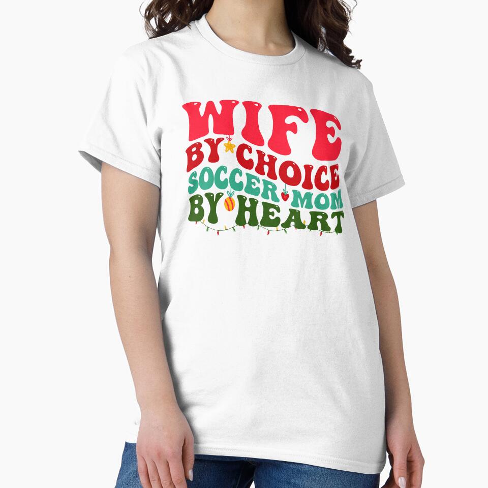 Wife Soccer Mom Christmas Xmas Mother Groovy by aymanehammi