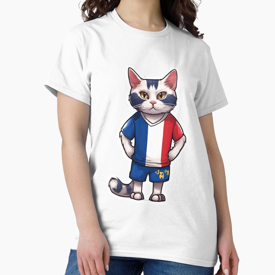 FRANCE Sports Team: a Cat wearing colours of French Flag D06 by PerfectDay2Play