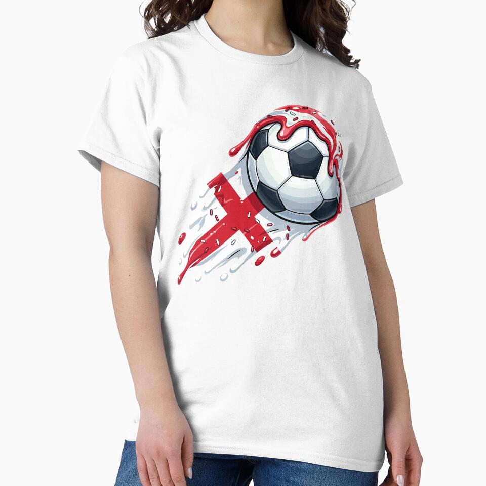 St George's Cross Football Ball Ice Cream Drip English Flag Graphic by EverkindInk