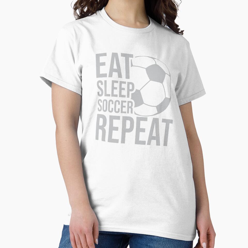 Eat Sleep Soccer Repeat | Funny Football Quotes by thecooltable