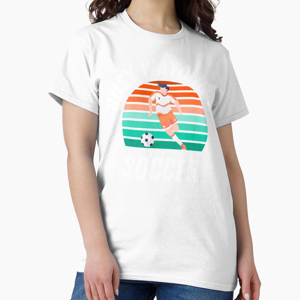 Busy Watching Soccer Dribbling Footballer Novelty Gift by Marathon-Runner