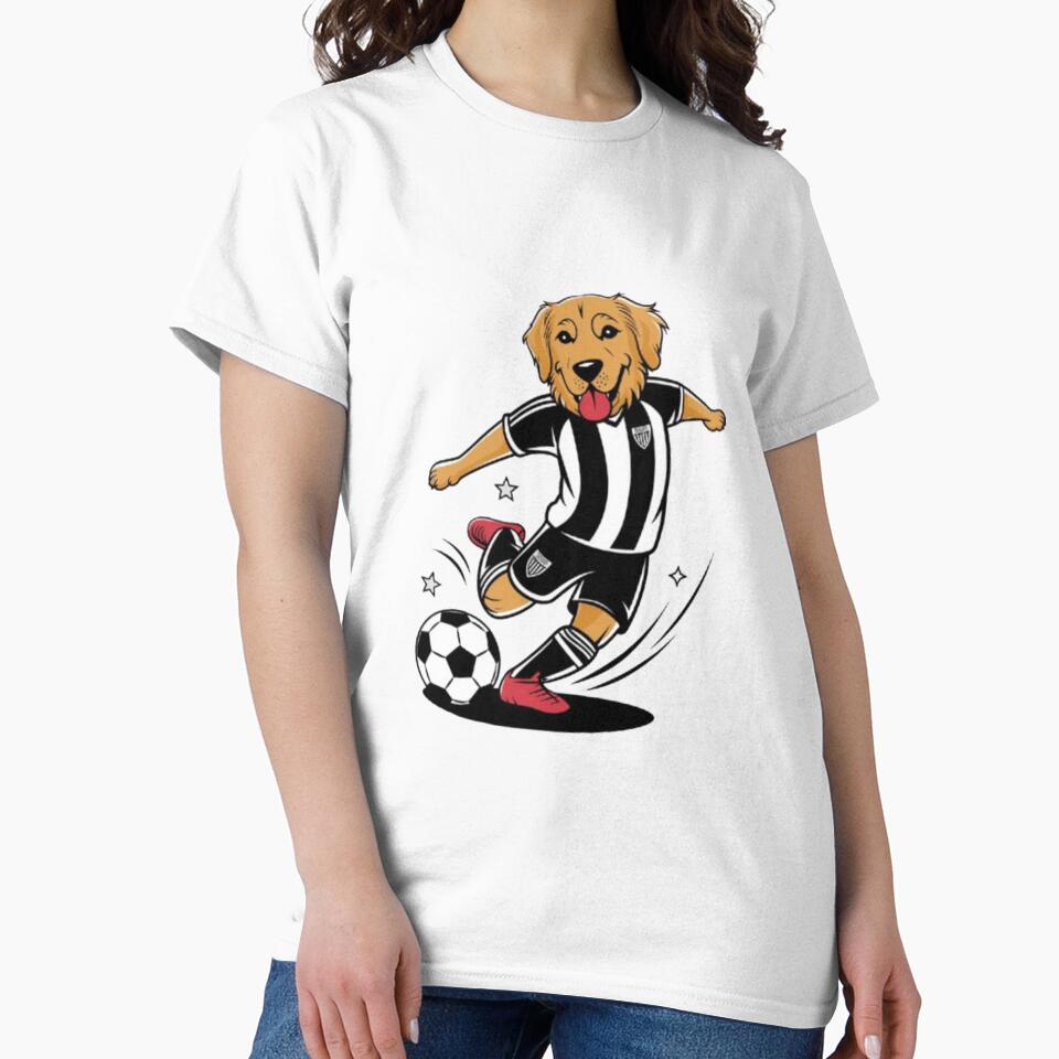 Golden Retriever Soccer Star with Tattoo Flair by Petpixy