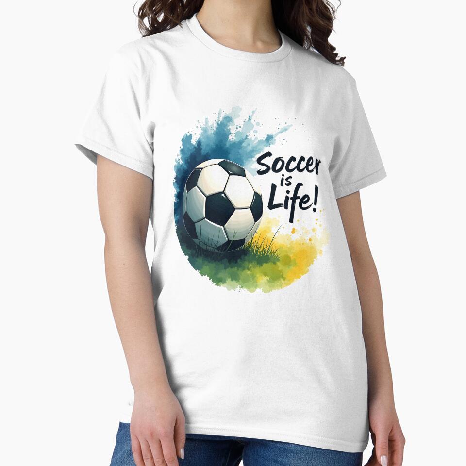 Soccer is Life Watercolor by roxysnextgenart