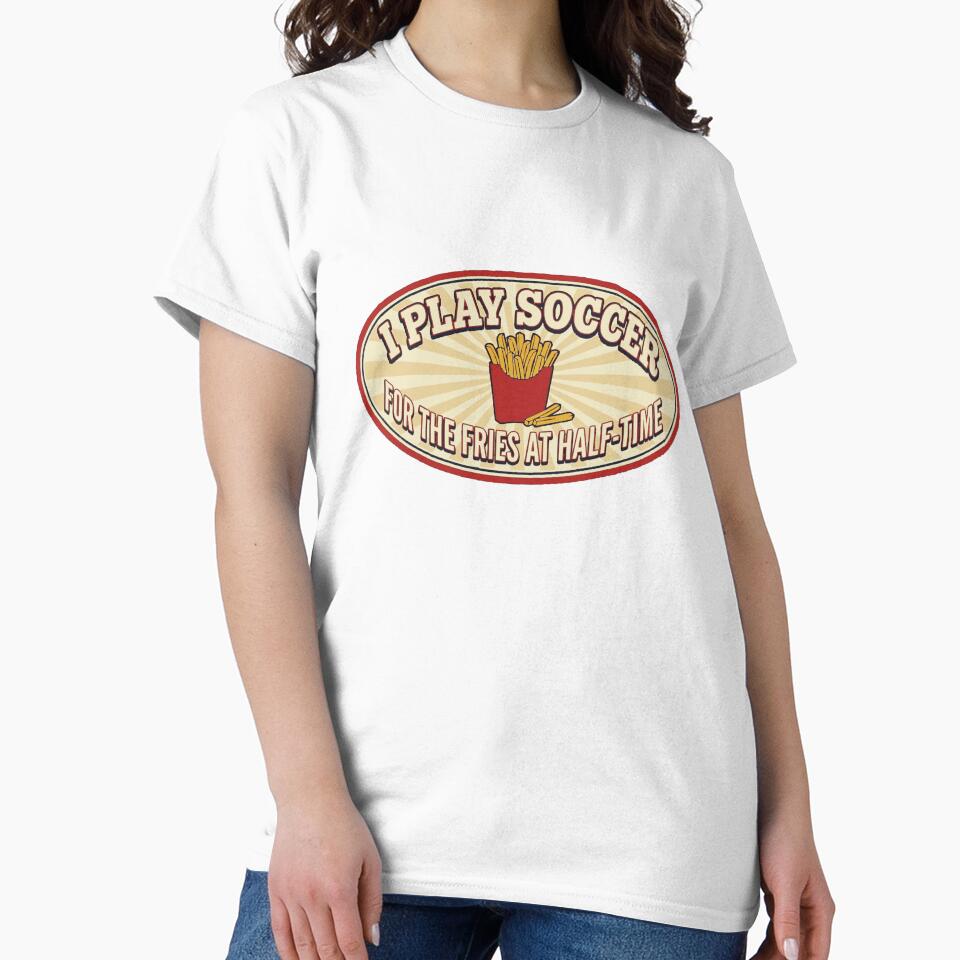 Funny Soccer Fries At Half-Time Retro Vintage Badge by Lulustarfox