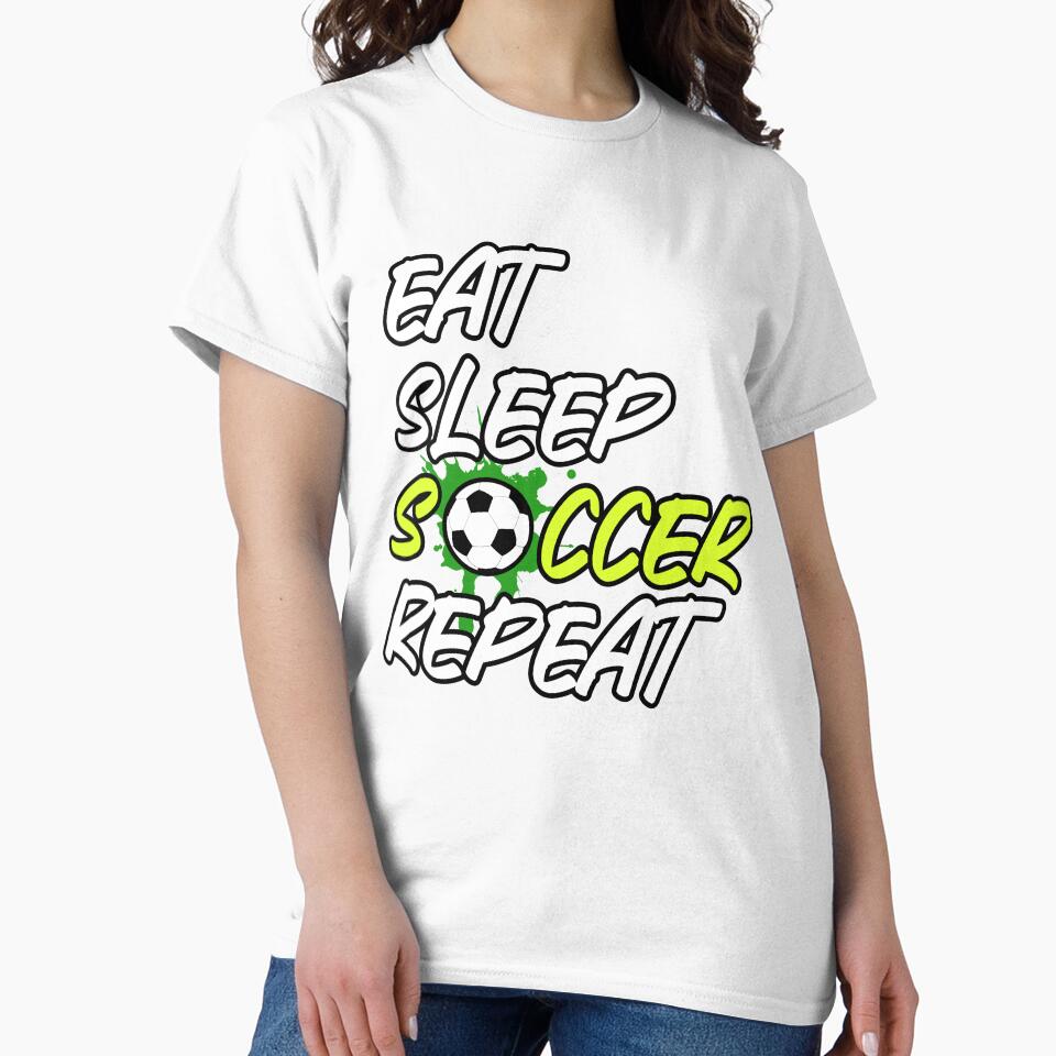 Eat Sleep Soccer Repeat by Moremonclub
