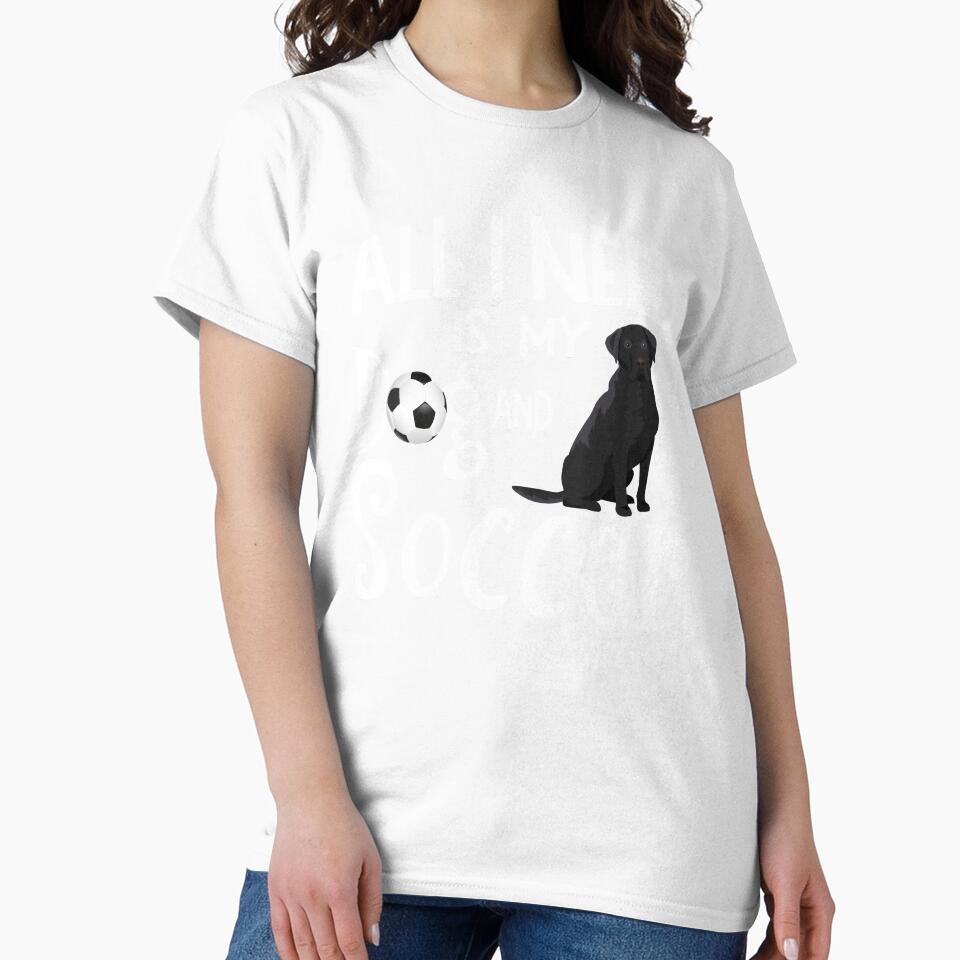 Black Labrador Retriever Dog Lover Soccer Player Saying Gift by tncgifts