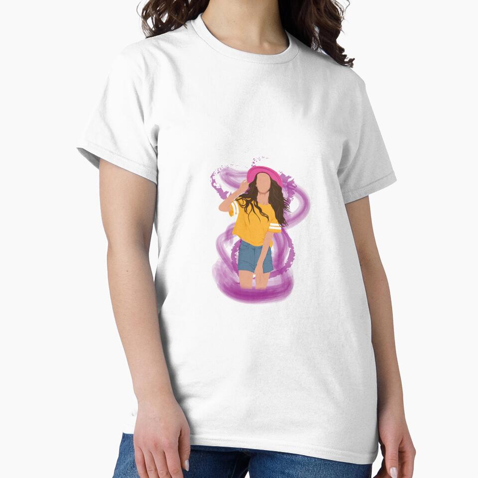 minimalist girl art for T shirts by Digital4youLk