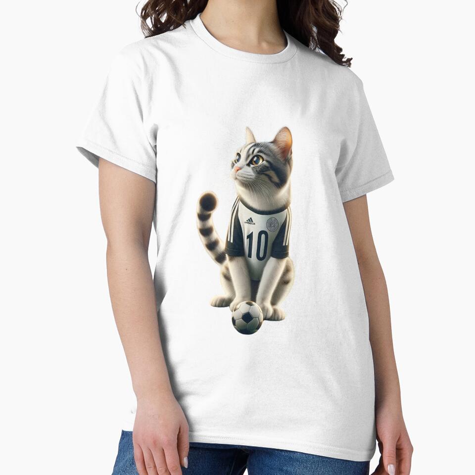 Soccer playmaker cat with soccer jersey by aikittycats