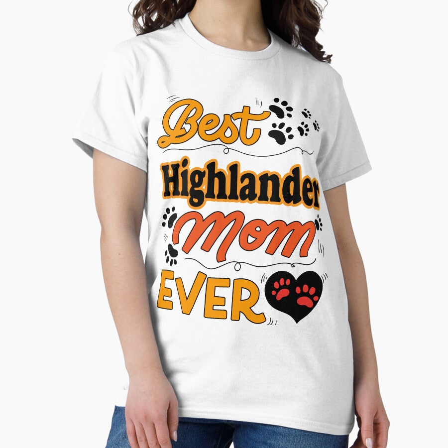 Best Highlander Cat Mom Ever Cute Design For All The Cats Lovers Mamas Classic T Shirt Hoodie, Sweatshirt | CoreVibeTees.com
