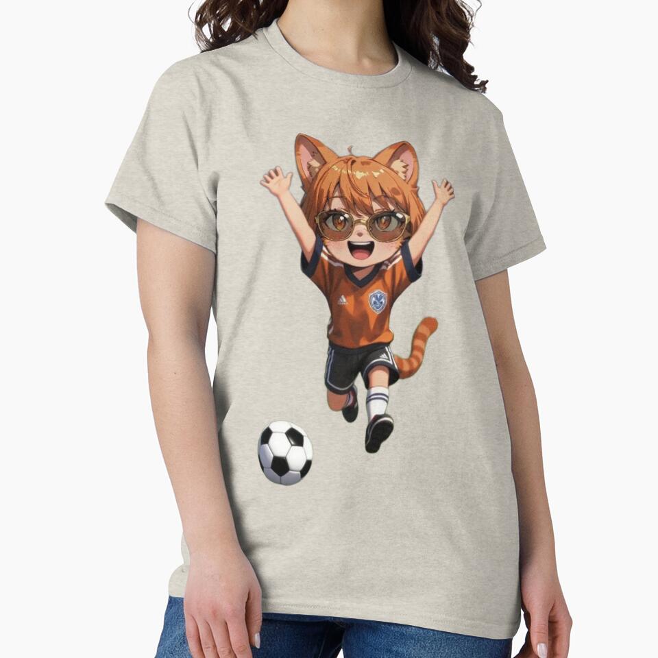 Cute Chibi Fox Soccer Player Celebrating by BLUESKY11a
