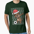 Soccer Dabbing Dog Ugly Christmas Sweater by frittata