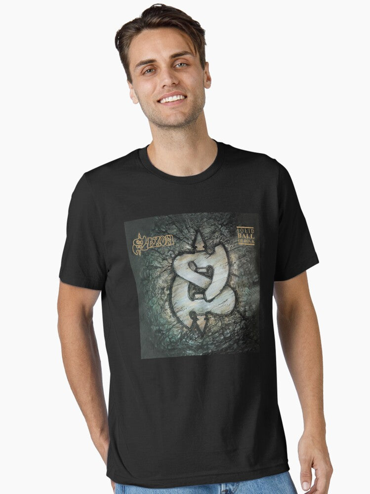 Saxon - Solid Ball of Rock album 1991 Essential T-Shirt Hoodie, Sweatshirt | CoreVibeTees.com (Image 1)