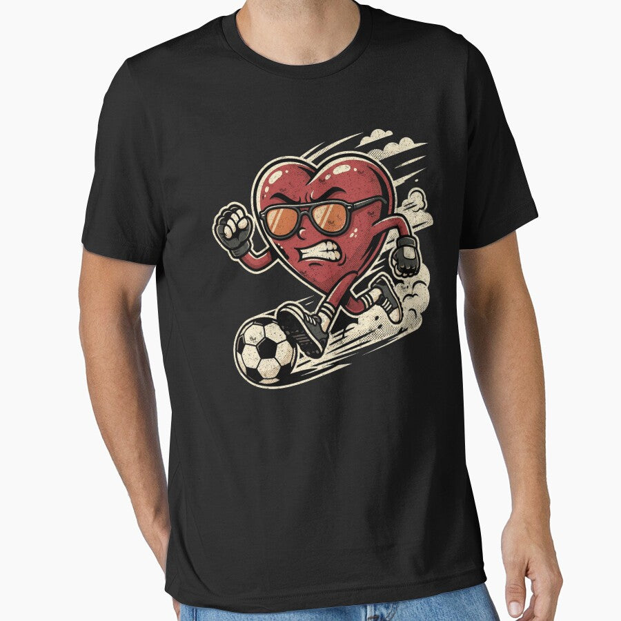 Soccer Heart Valentine Running Ball by FreshVibe Prints