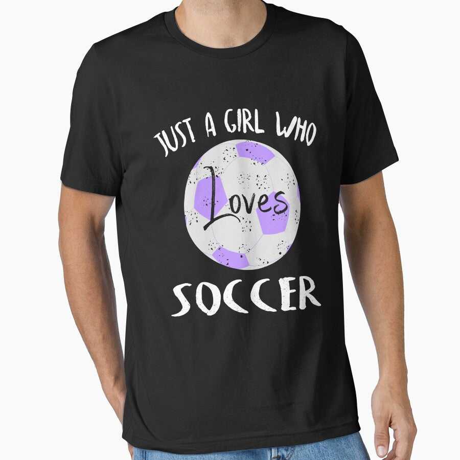 Cute Just A Girl Who Loves Soccer Player Gift Ideas by cartba