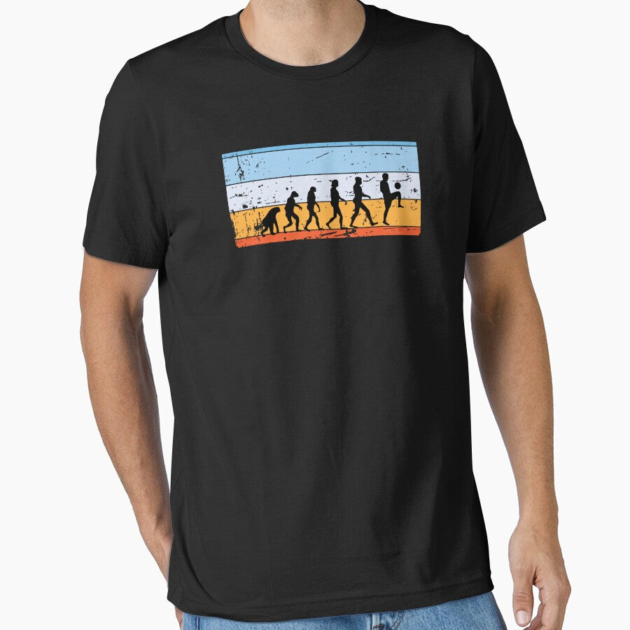 soccer evolution vintage summer retro by Panda  Art