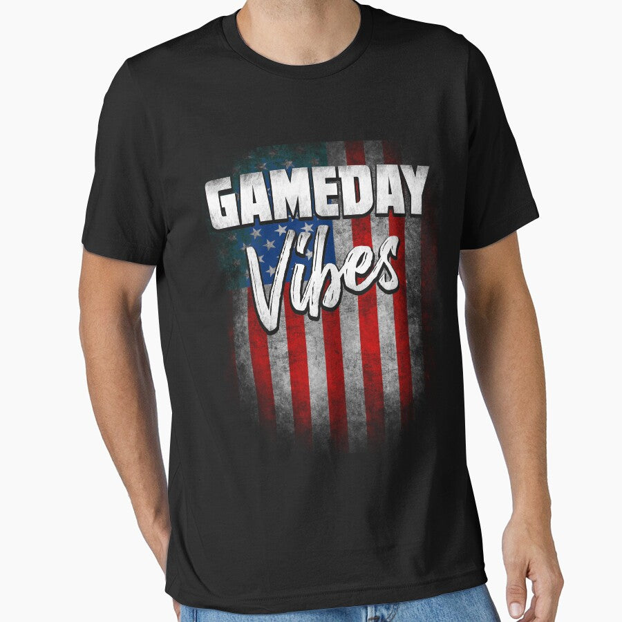 Gameday Vibes Shirt USA Flag Gift for Any Sport Fan or Player by niftee