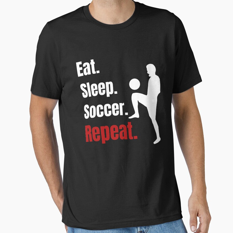 Eat Sleep Soccer Repeat - Funny Soccer Player Gifts by Superhero Gear