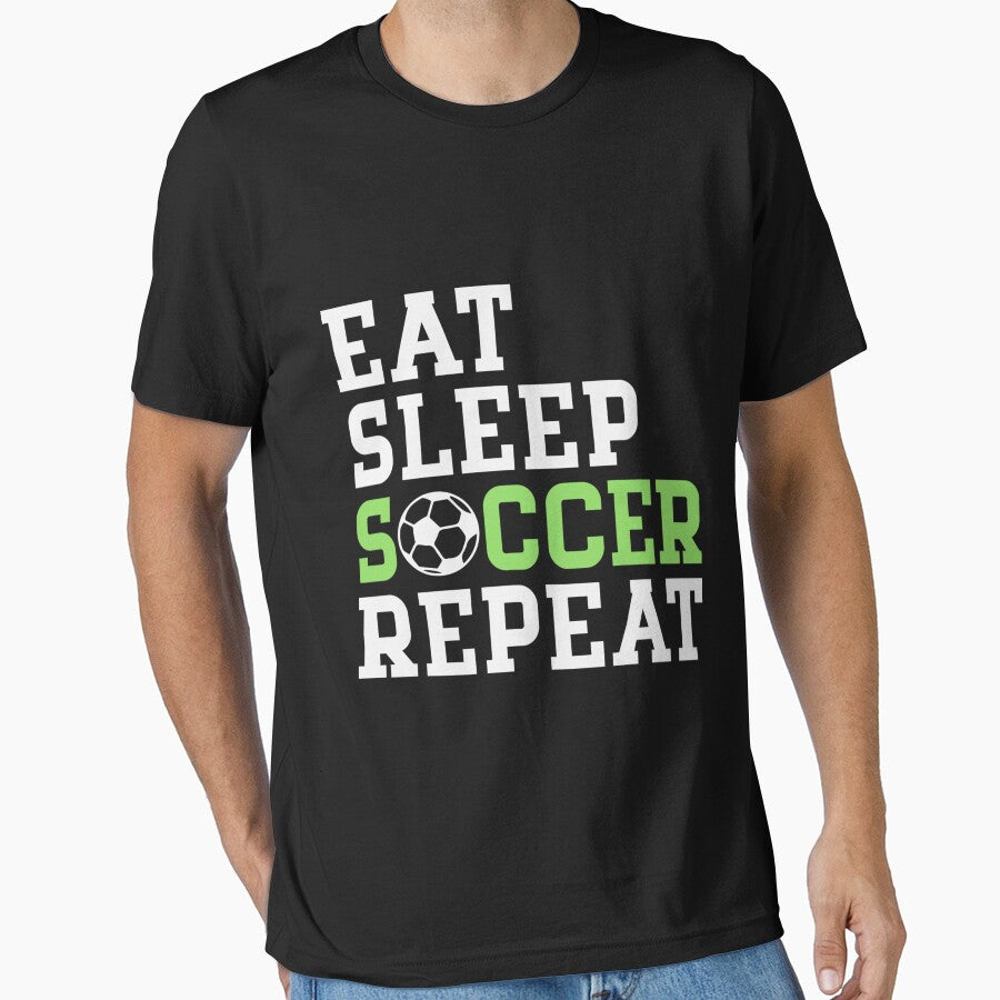 Eat Sleep Soccer Repeat Cool Soccer Player Gift Sticker by jacksrome6