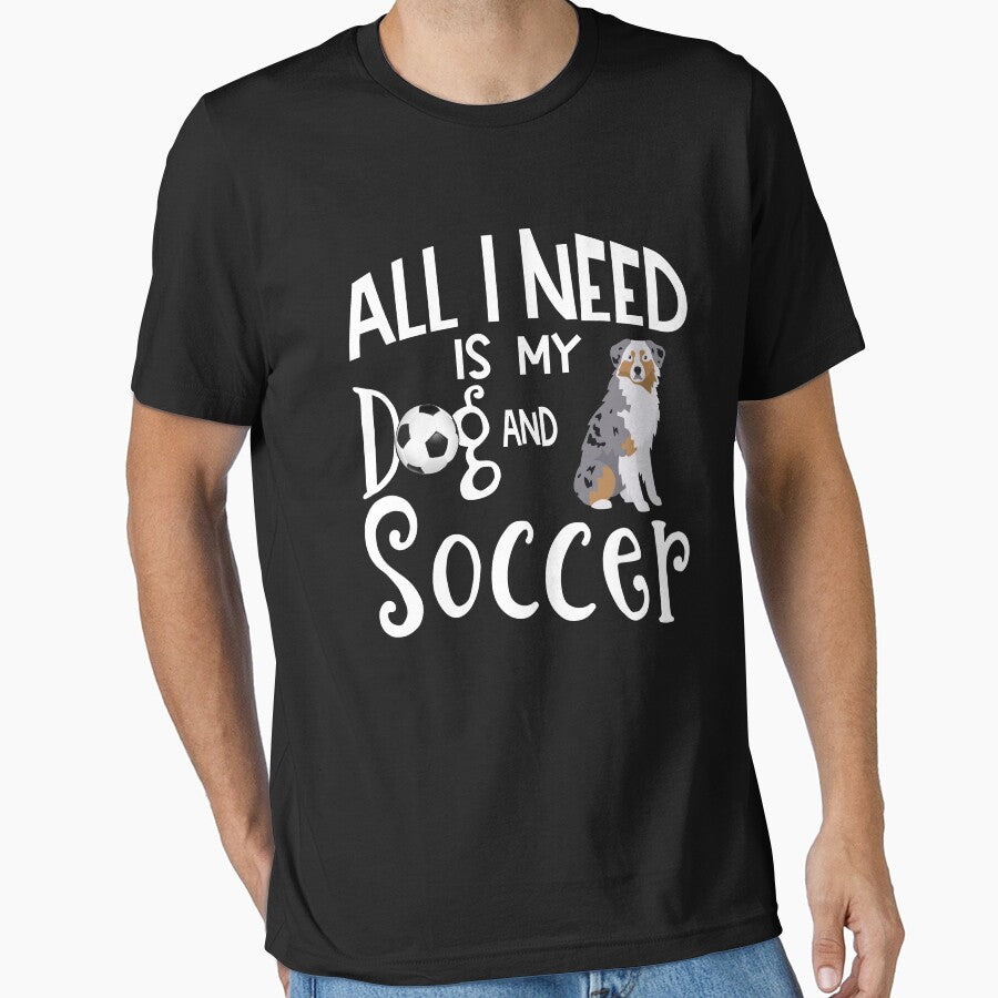 Australian Shepherd Dog Soccer Player Dog Lover Gift by tncgifts