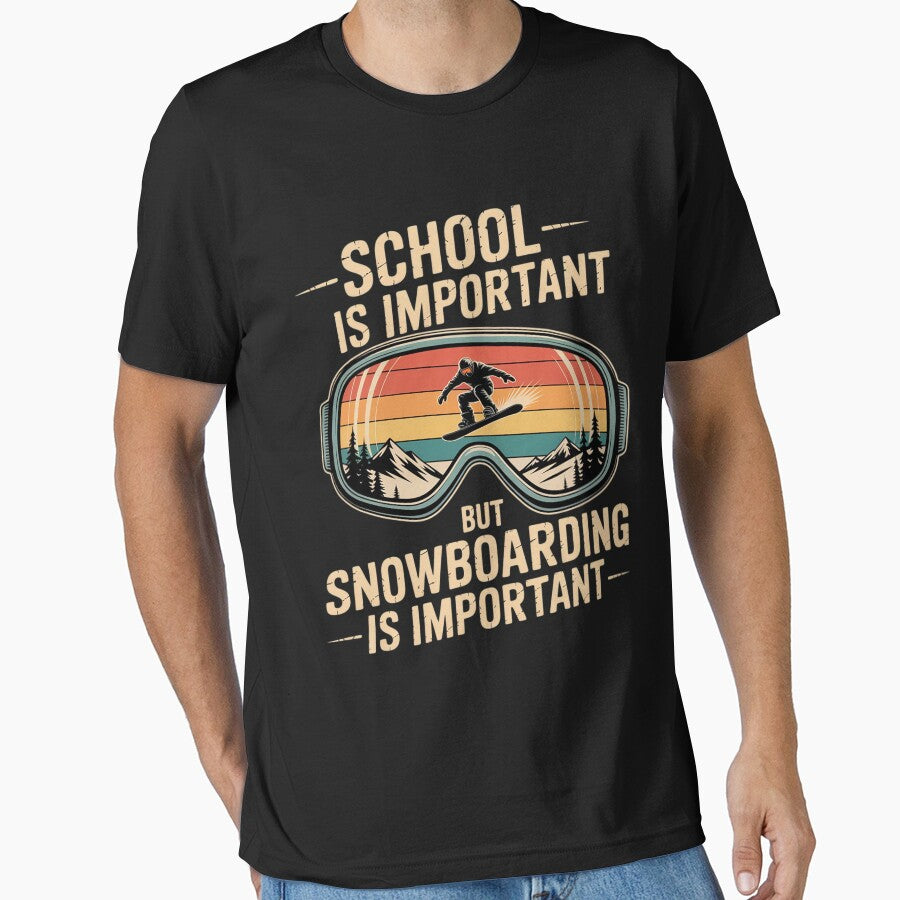 School Is Important But Snowboarding Is Importanter Ski by portcrysral