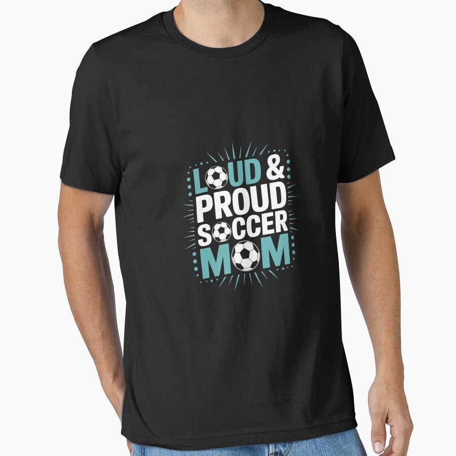 Loud and Proud Soccer Mom Teal and White by MicanCuteStore