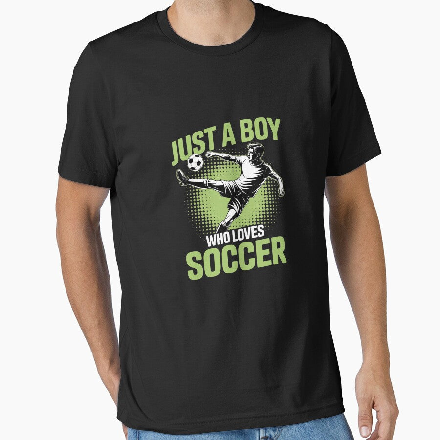 Just A Boy Who Loves Soccer Player Boys Kids by MathisBellanger