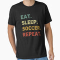 Eat Sleep Soccer Repeat Retro Funny Soccer by RareBunny