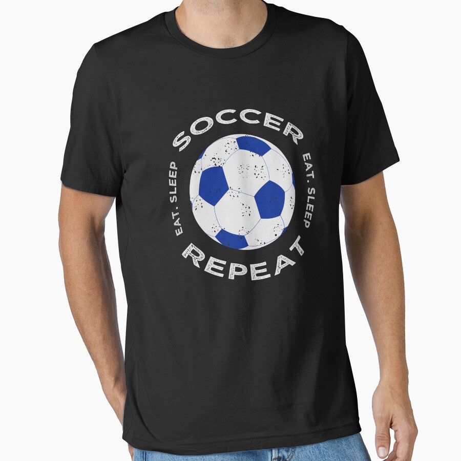 Eat Sleep Soccer Repeat Design - Unique Soccer Player Gift Ideas by cartba