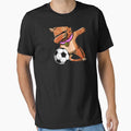 Dabbing Cat Funny Soccer Lovers Jersey Football Fans Sport Premium T-Shirt by shop   luisant