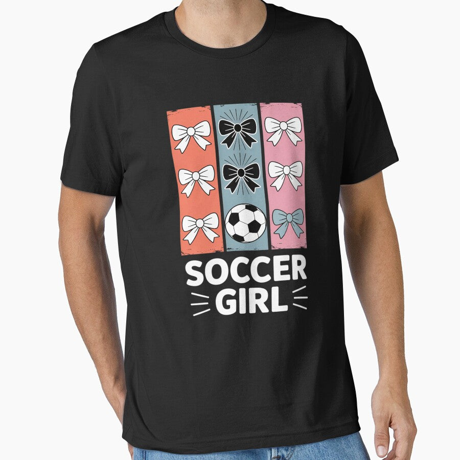 Cute Soccer Girl Coquette Bow Soccer Girl Soccer Brushstroke by GaryPacheco6