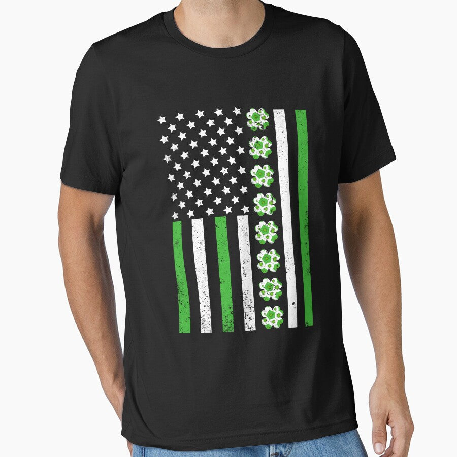 Ireland Soccer Sport USA Flag Shamrock St Patrick's Day by EdwinaEmmanoiCo