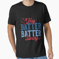 Hey Batter Batter swing Baseball Sideline Social Club Baseball, baseball graphic tee, mom baseball by Yasserlaa