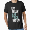 Eat Sleep Hat Trick Repeat Soccer Ice Hockey by PandaPope