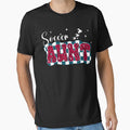 Cute Soccer Aunt Leopard Checkered Tee by LarryMBrown