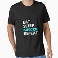 Eat Sleep Soccer Repeat Funny Player Coach Manager Goalie by soldeokate