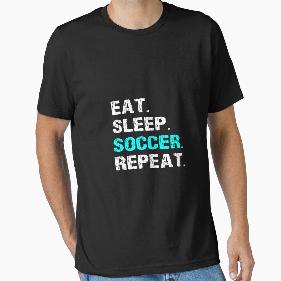 Eat Sleep Soccer Repeat Funny Player Coach Manager Goalie by soldeokate