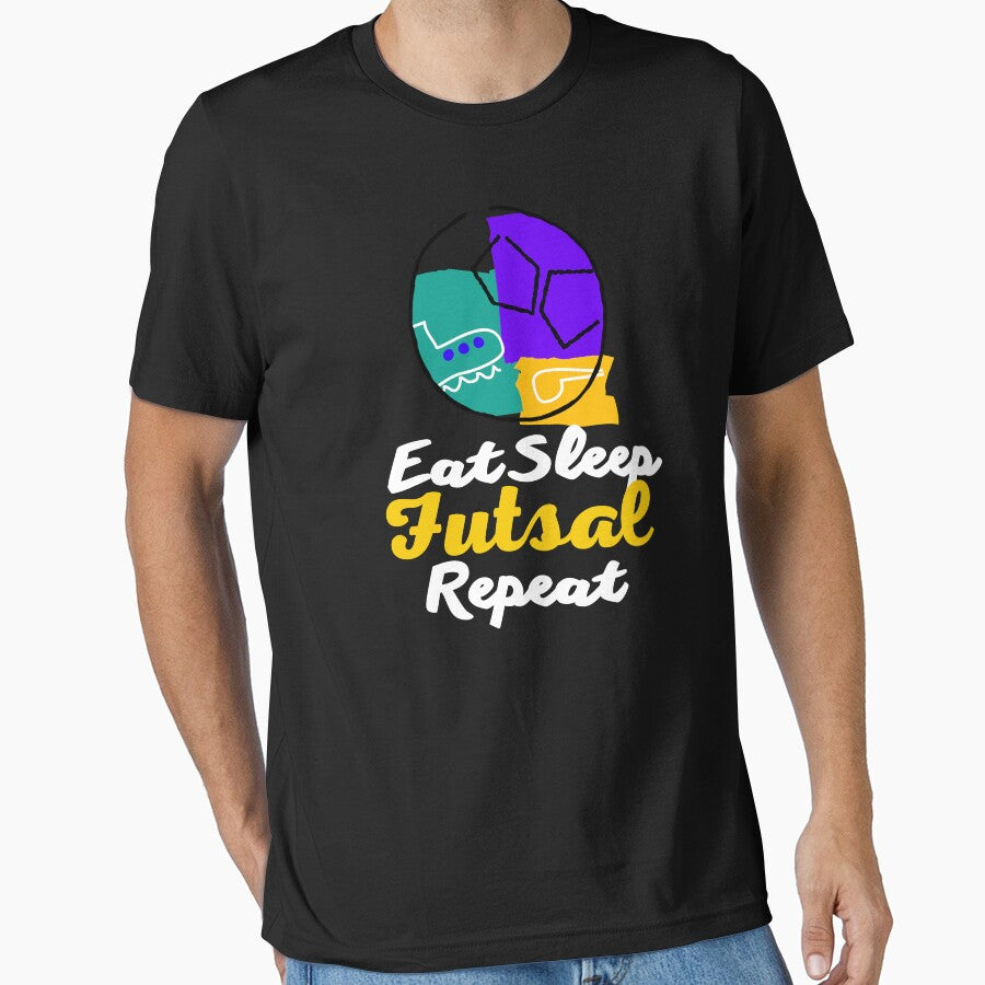Eat Sleep Futsal Repeat Sport Gift Idea Funny Sports by PiDesignn