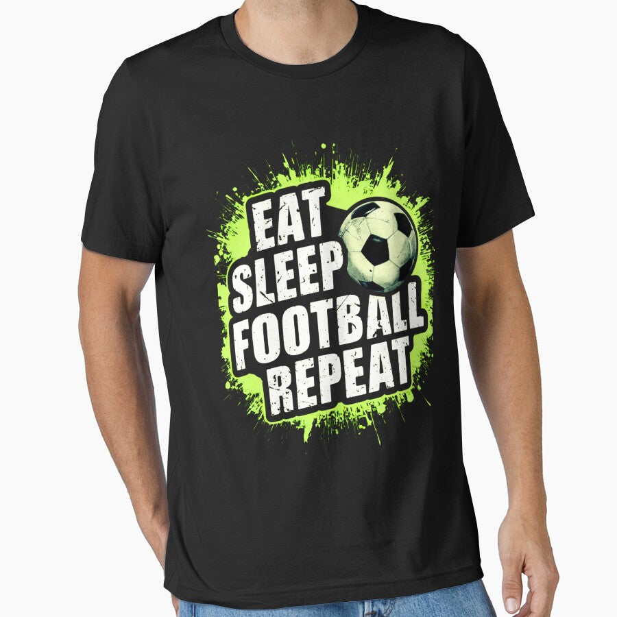 Paint Splat Eat Sleep Football Soccer Repeat by BoughtTheTShirt
