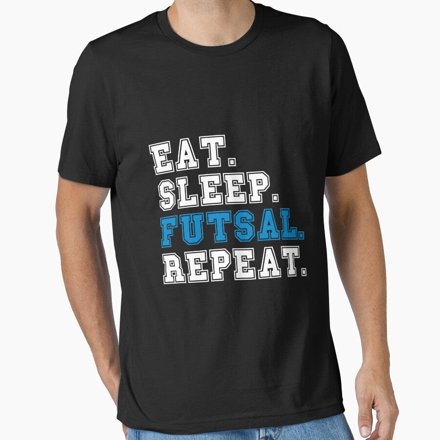 Eat Sleep Futsal Repeat Soccer Vintage by ollalla