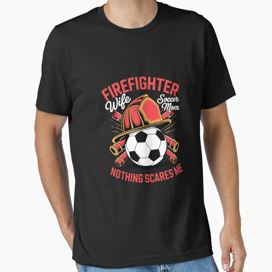 Firefighter Wife Shirt Firefighter Wife Gift Firefighter Funny Soccer Mom by TewonLake